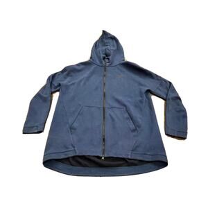 Nike Womens Blue Tech Fleece Cape Hooded Full Zip Size M Medium 811710-423